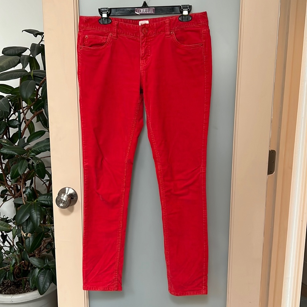 Red/orange corduroy pants size 9 Mossimo